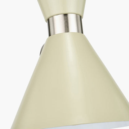 Benedict Sage & Brushed Silver Metal Table Lamp