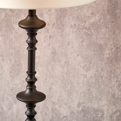 Emilio Matt Black Candlestick Table Lamp Base