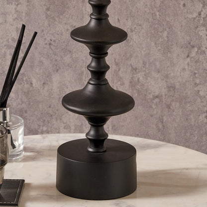 Emilio Matt Black Candlestick Table Lamp Base