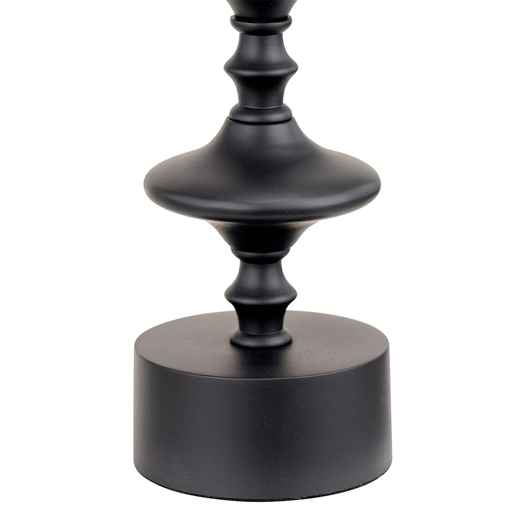 Emilio Matt Black Candlestick Table Lamp Base