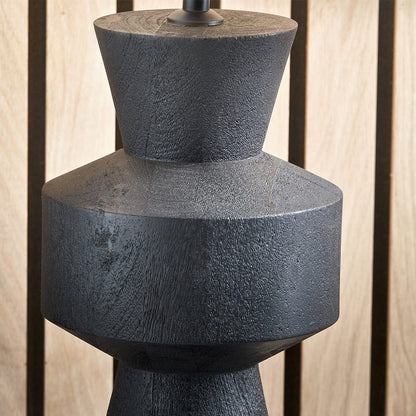 Koa Black Mango Wood Contemporary Table Lamp Base