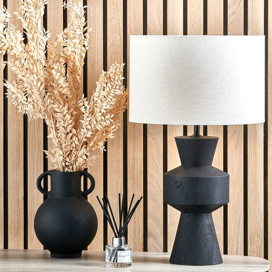 Koa Black Mango Wood Contemporary Table Lamp Base