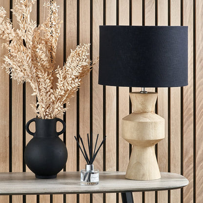 Koa Natural Mango Wood Contemporary Table Lamp Base