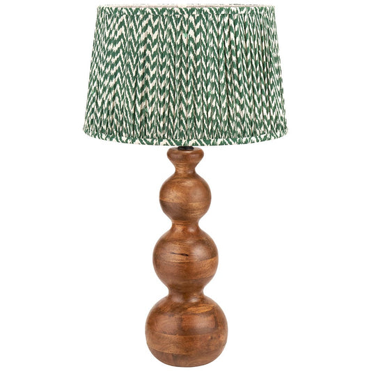 Nyari Brown Oiled Finish Mango Wood 3 Ball Design Table Lamp Base