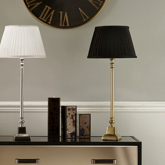 Claudius Metal Stick Table Lamp with Square Foot
