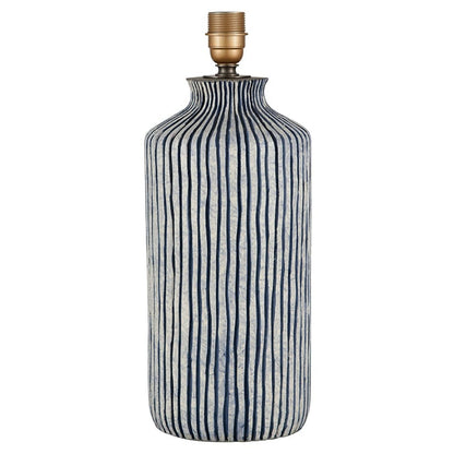 Tall Blue Stripe Ceramic Table Lamp