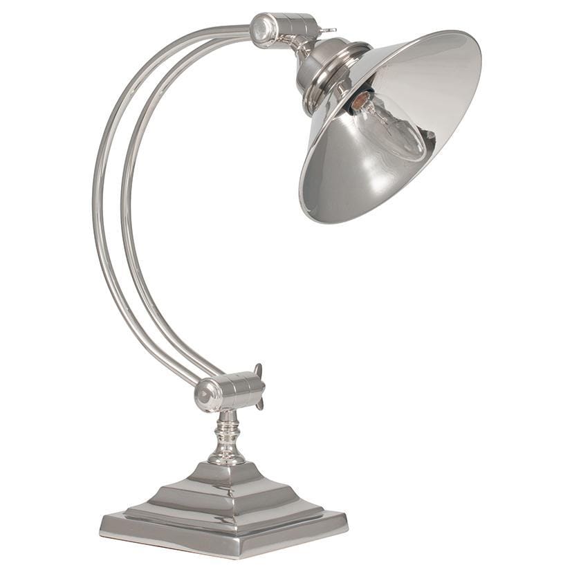 Shiny Nickel Task Table Lamp