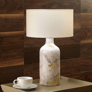 Marble Effect Gold Leaf Glaze Stoneware Table Lamp