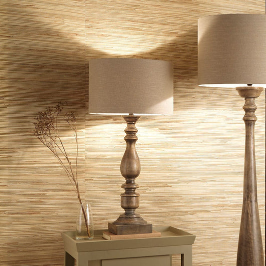 Alia Grey Wash Turned Mango Wood Table Lamp