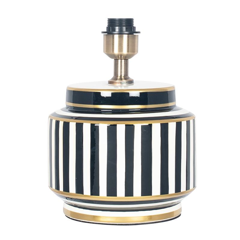 Humbug Black and White Stripe Small Table Lamp