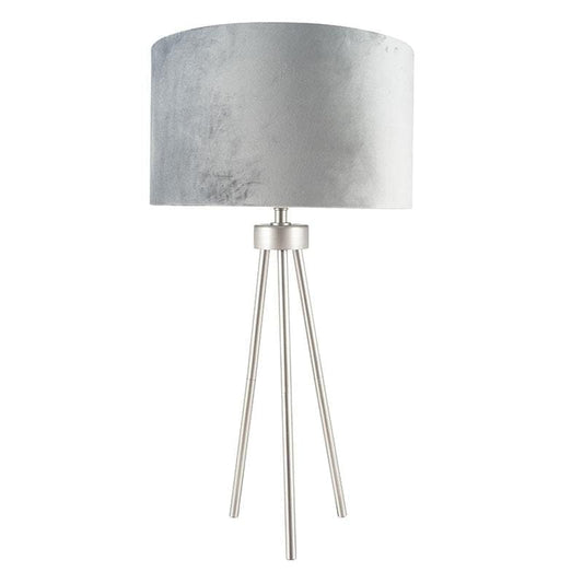 Brushed Chrome Tripod Table lamp