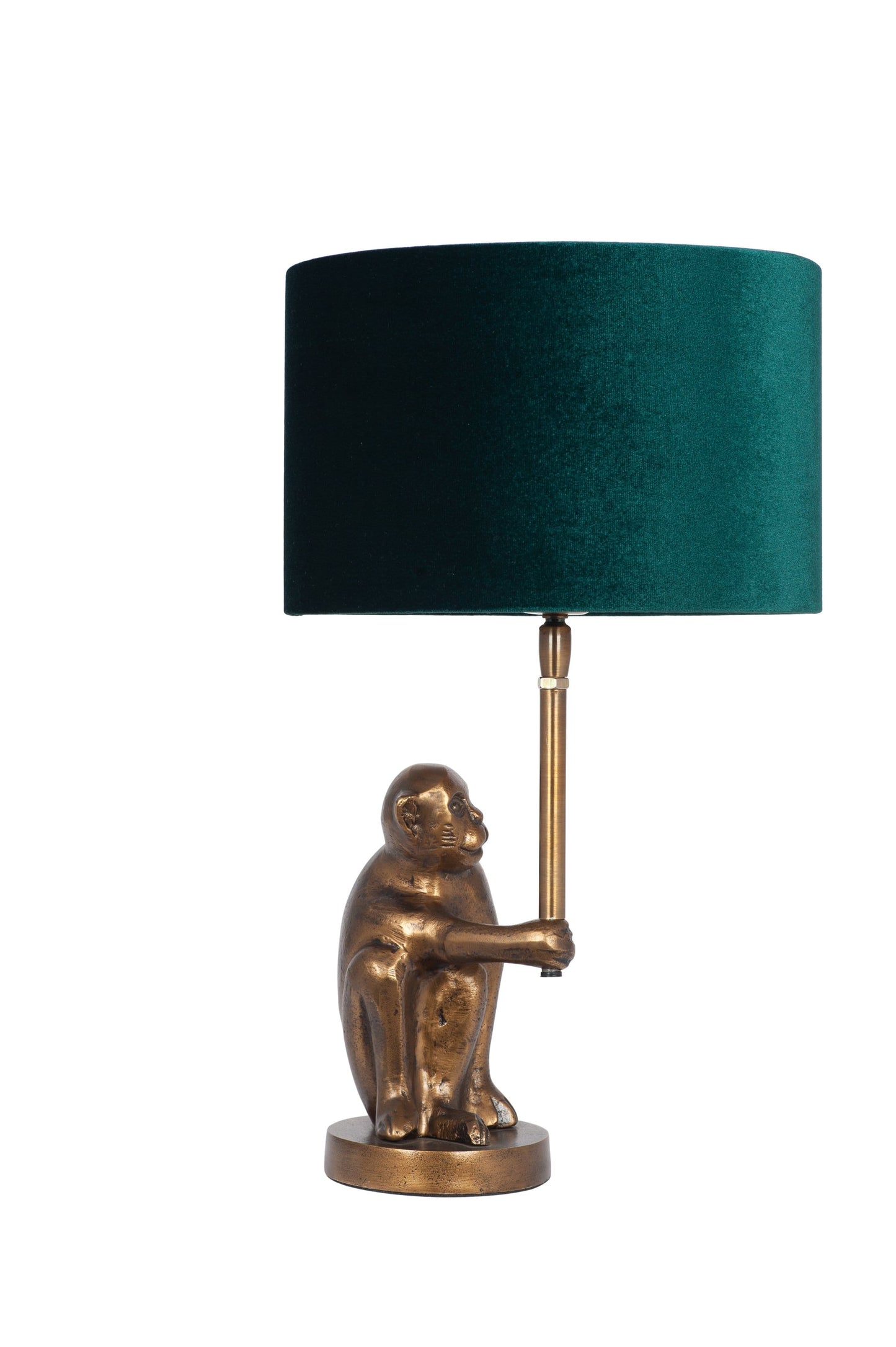 Antique Brass Metal Monkey Table Lamp