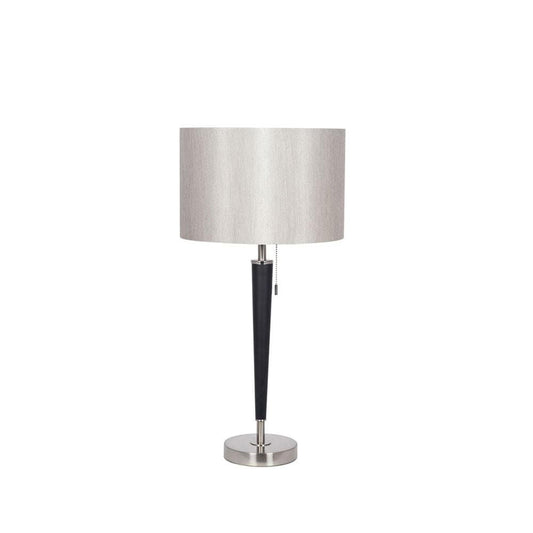 Lowry Brushed Sil. and Matt Black Metal Table Lamp