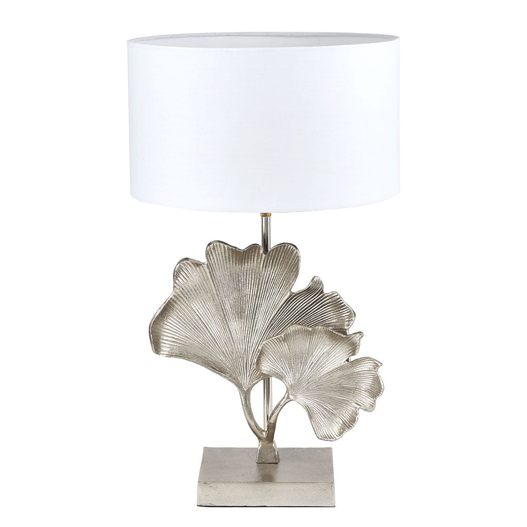 Gingko Champagne Metal Leaf Table Lamp