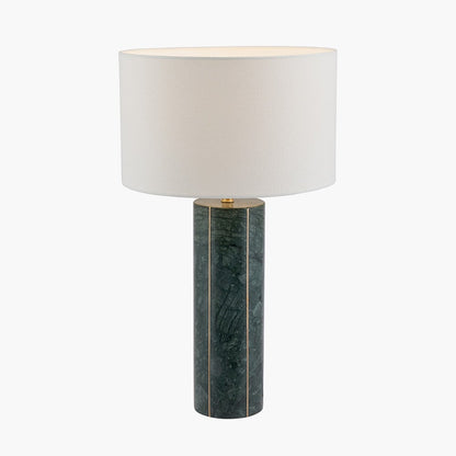 Venetia Green Marble & Gold Metal Tall Table Lamp