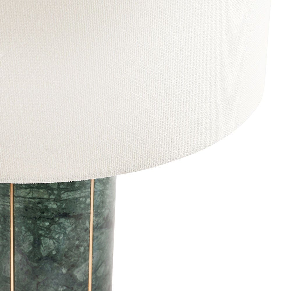 Venetia Green Marble & Gold Metal Tall Table Lamp