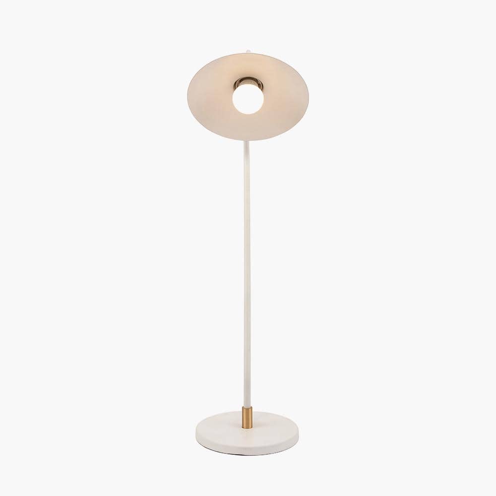 Matt White Metal Angle Arm Task Table Lamp