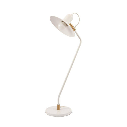 Matt White Metal Angle Arm Task Table Lamp