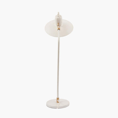 Matt White Metal Angle Arm Task Table Lamp