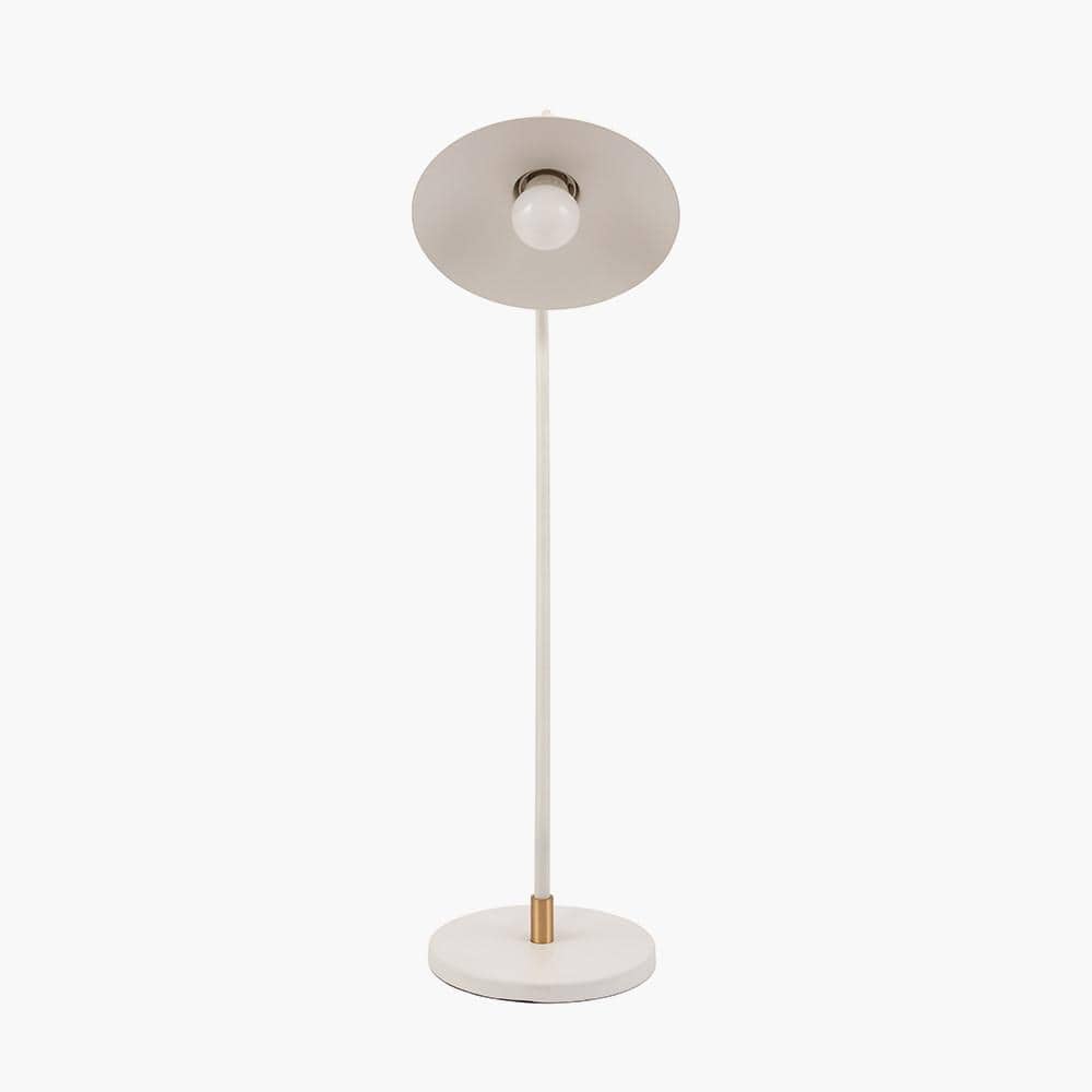 Matt White Metal Angle Arm Task Table Lamp