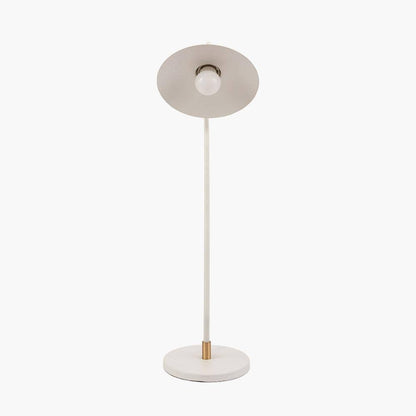 Matt White Metal Angle Arm Task Table Lamp