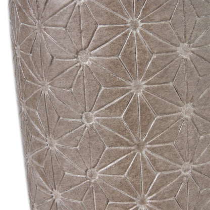 Sidra Grey Stoneware Etch Detail Table Lamp