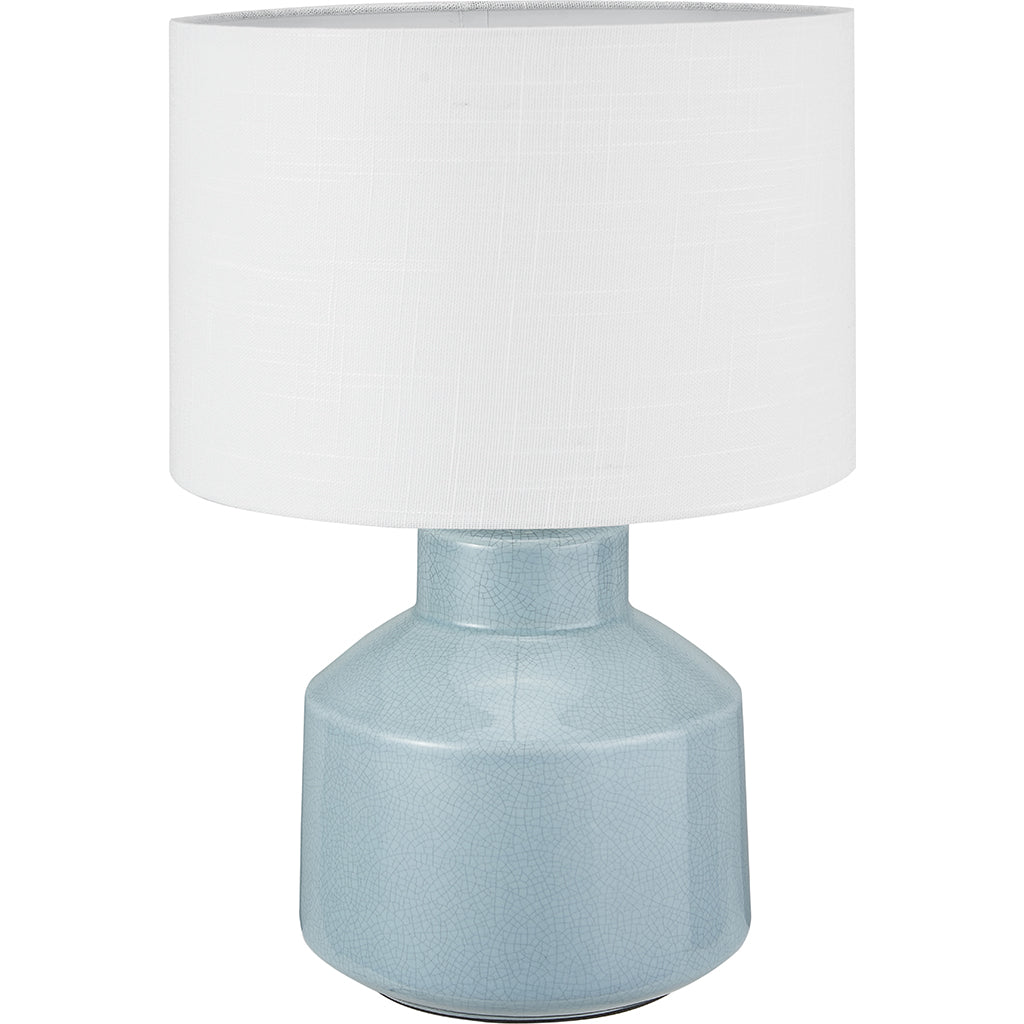 Nora Duck Egg Blue Crackle Effect Table Lamp