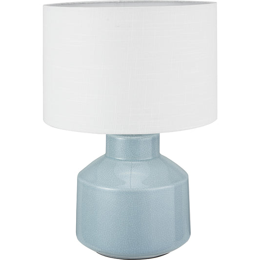 Nora Duck Egg Blue Crackle Effect Table Lamp