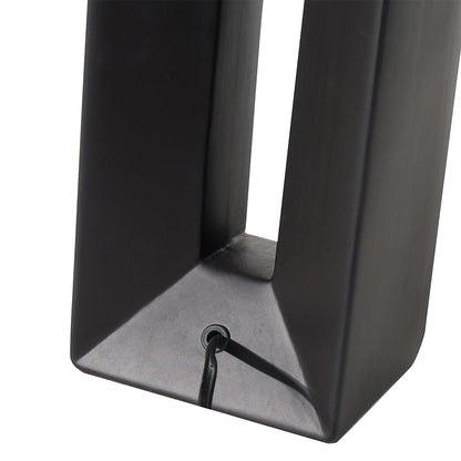 Block Black Ceramic Tall Table Lamp