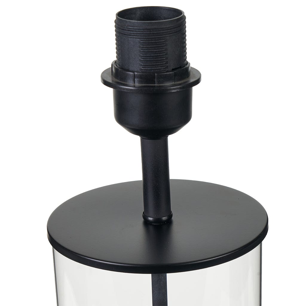 Westwood Clear Glass & Black Metal Table Lamp