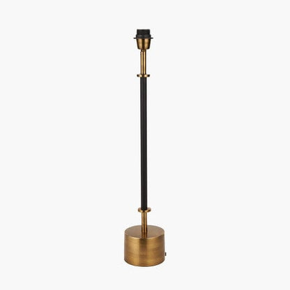 Antoine Black Croc & Antique Brass Metal Table Lamp