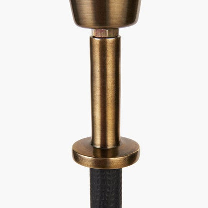 Antoine Black Croc & Antique Brass Metal Table Lamp