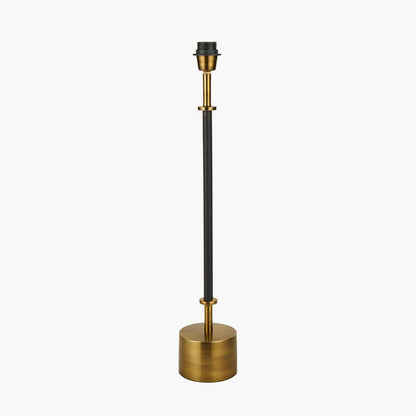 Antoine Black Croc & Antique Brass Metal Table Lamp