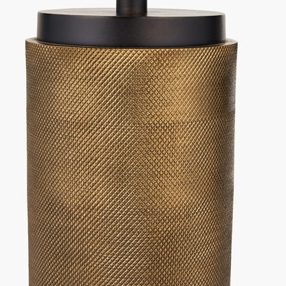 Aurelio Brass & Black Metal Textured Table Lamp