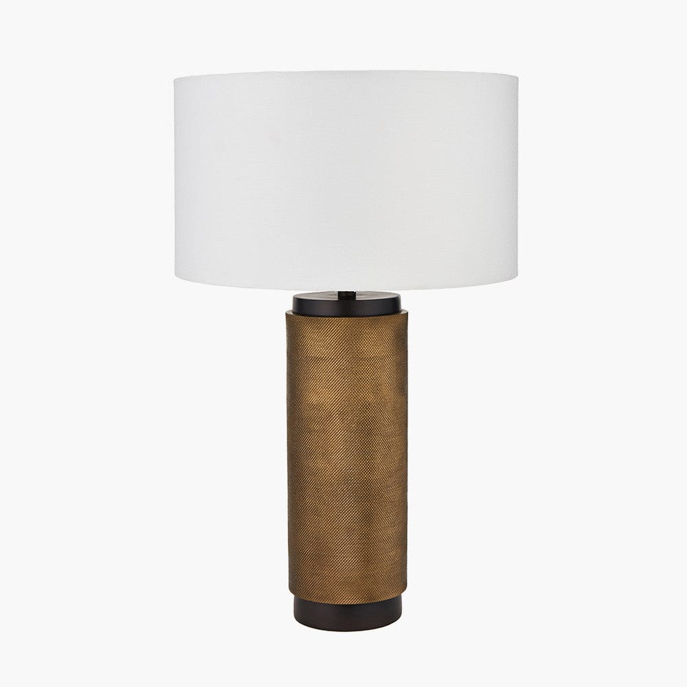 Aurelio Brass & Black Metal Textured Table Lamp