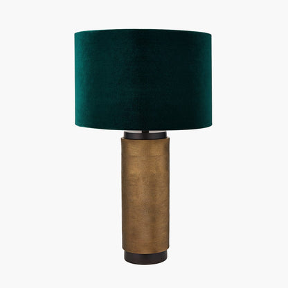 Aurelio Brass & Black Metal Textured Table Lamp