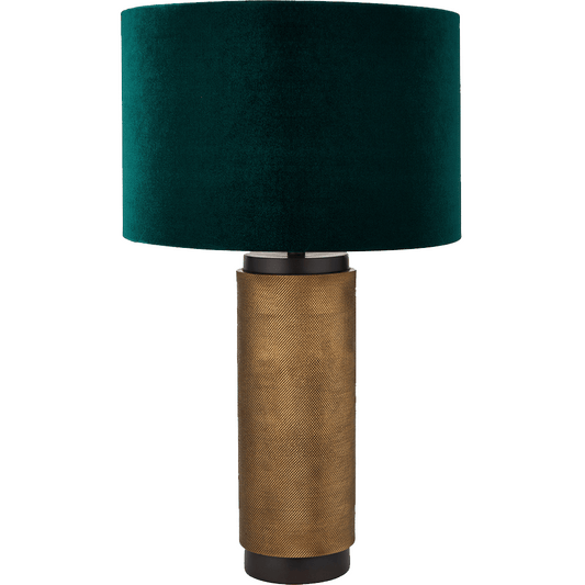 Aurelio Brass & Black Metal Textured Table Lamp