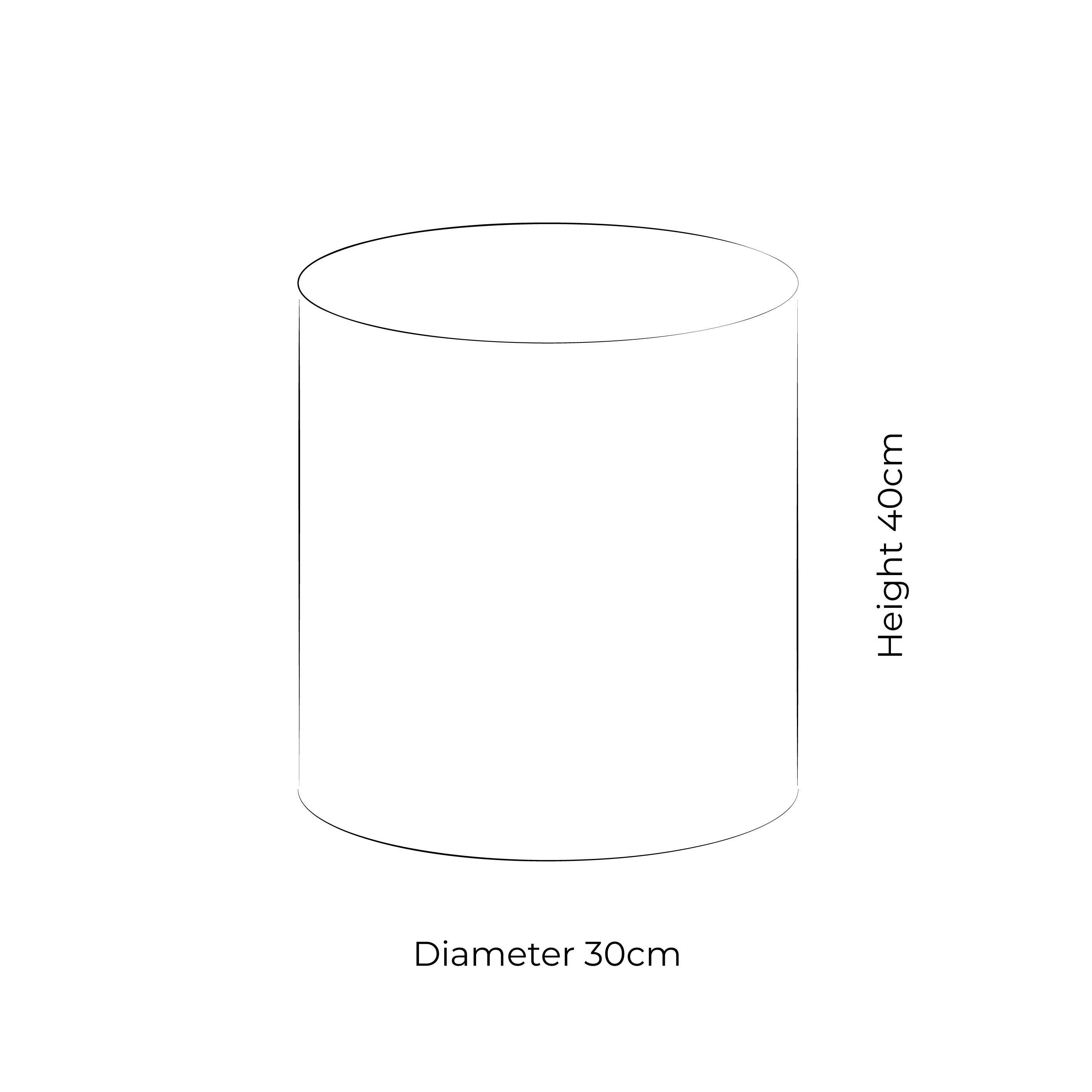 Cylinder 30cm Lampshade