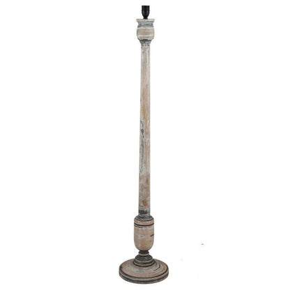 Grey & White Wash Mango Wood Floor Lamp