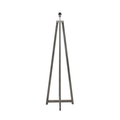 Whitby Grey Wash Wood Tapered 4 Post Floor Lamp with Santana Linen Shade