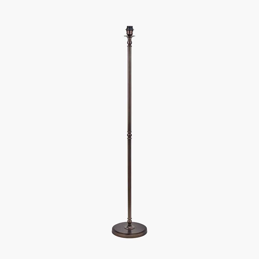 Piero Antique Bronze Metal Candlestick Floor Lamp Base