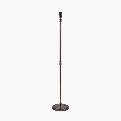 Piero Antique Bronze Metal Candlestick Floor Lamp Base