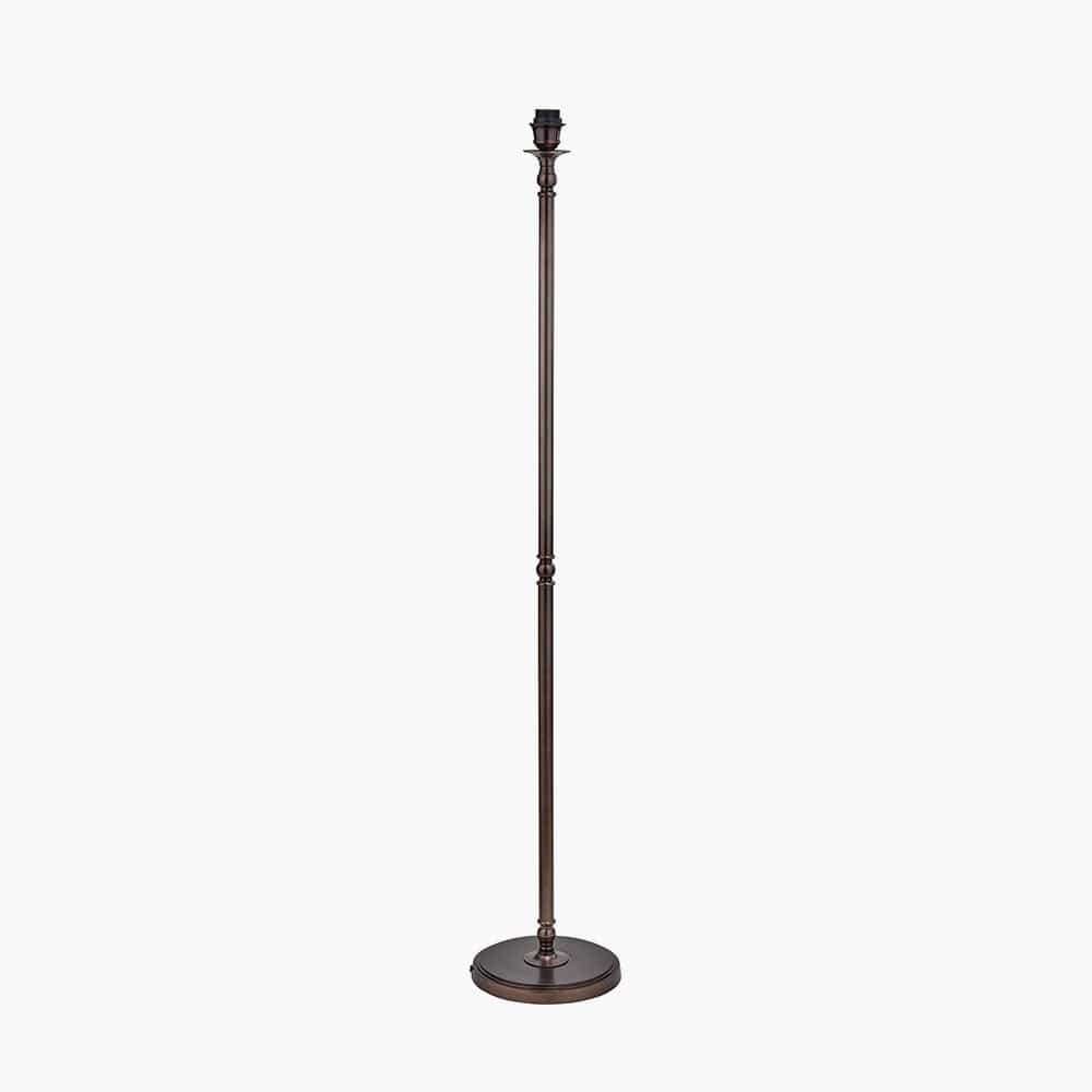 Piero Antique Bronze Metal Candlestick Floor Lamp Base