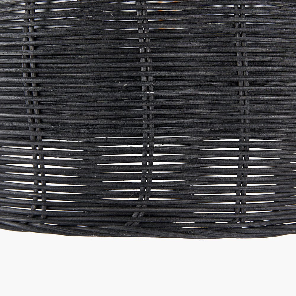 Caswell Black Rattan Dome Pendant Shade