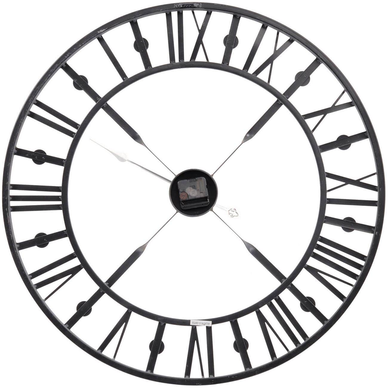 Antique Grey Skeleton Wall Clock