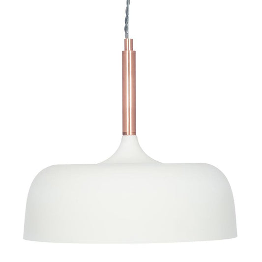 Matt Cream Domed Metal Pendant