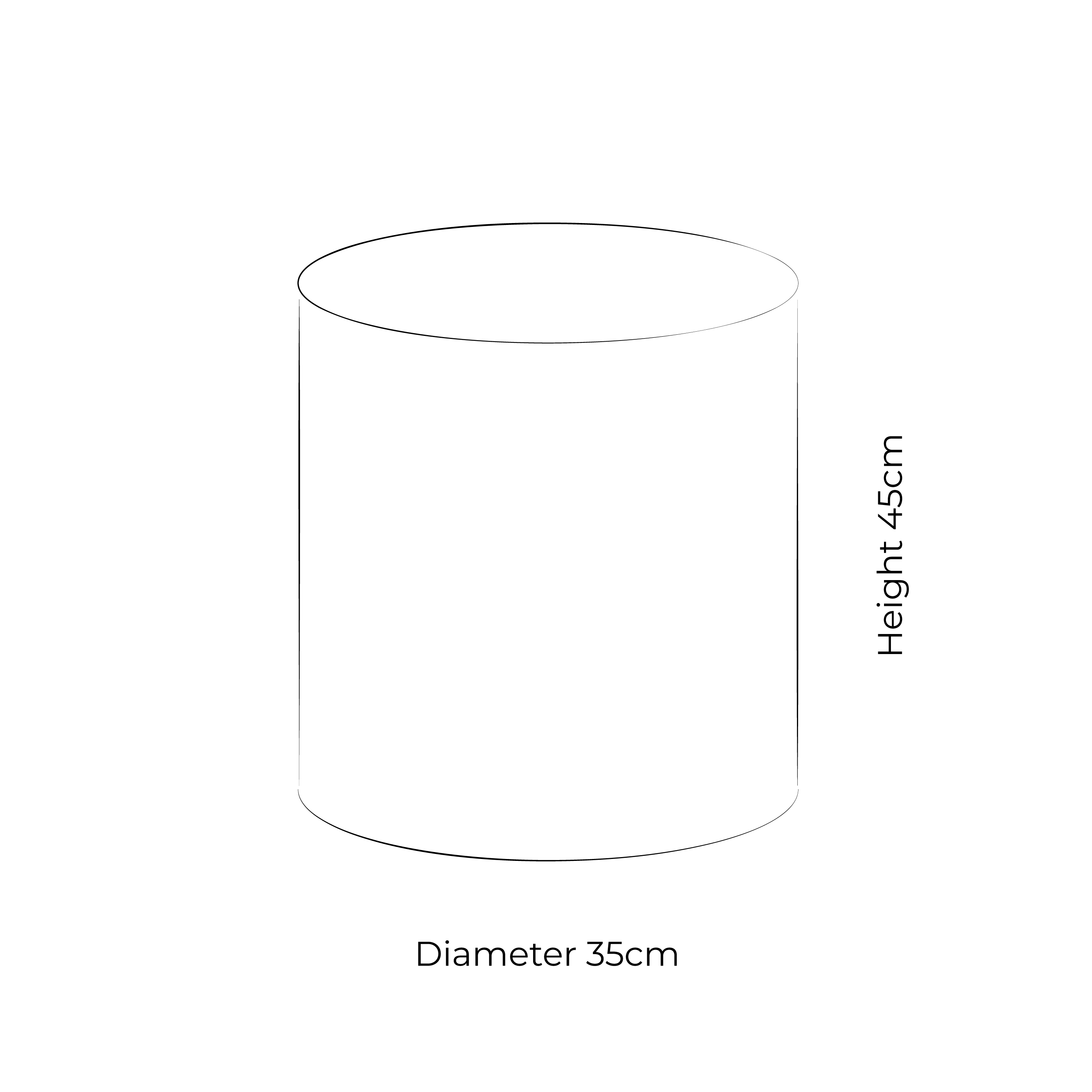 Cylinder 35cm Lampshade
