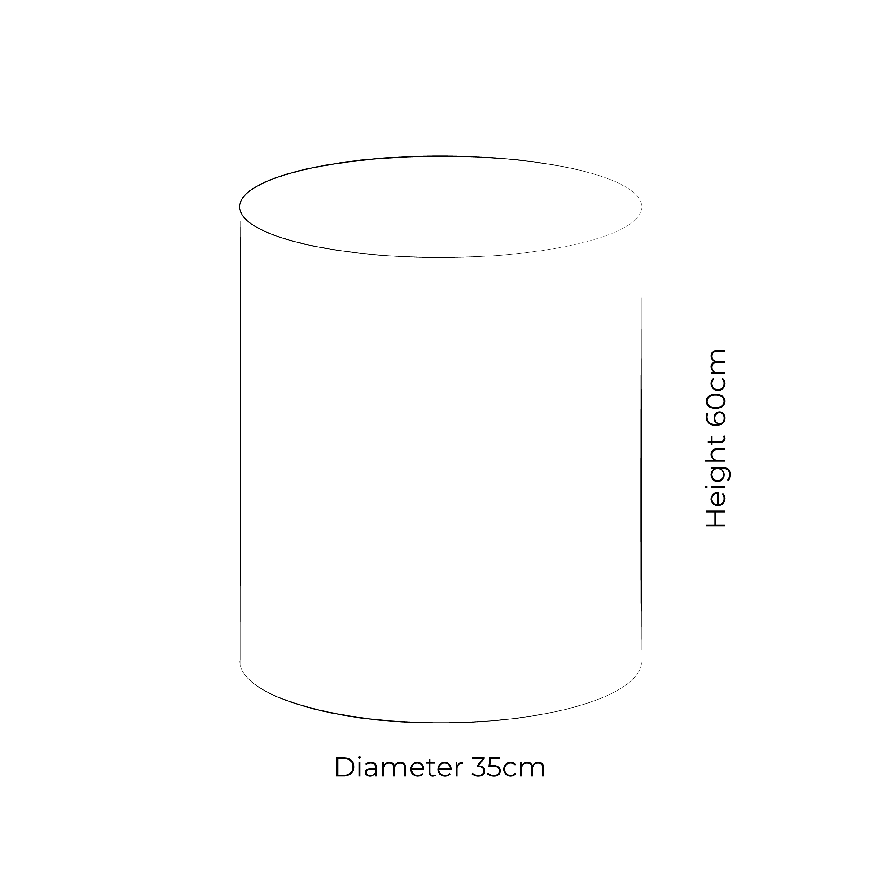 Deep Cylinder 35cm Lampshade