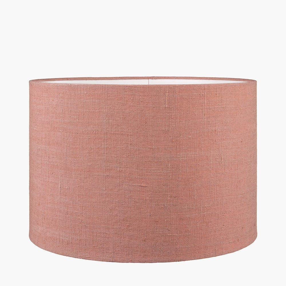 Edward Apricot Linen Cylinder Shade