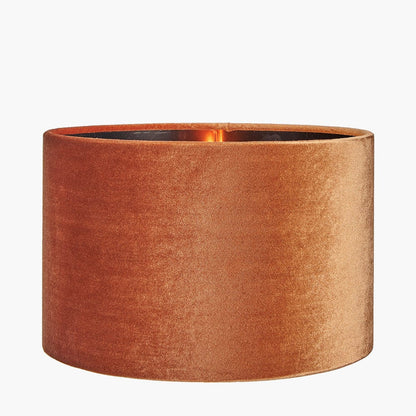 Tobacco Bow Velvet Cylinder Shade